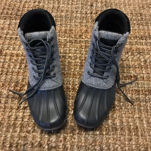Sperry Gray Wool Duck Boots